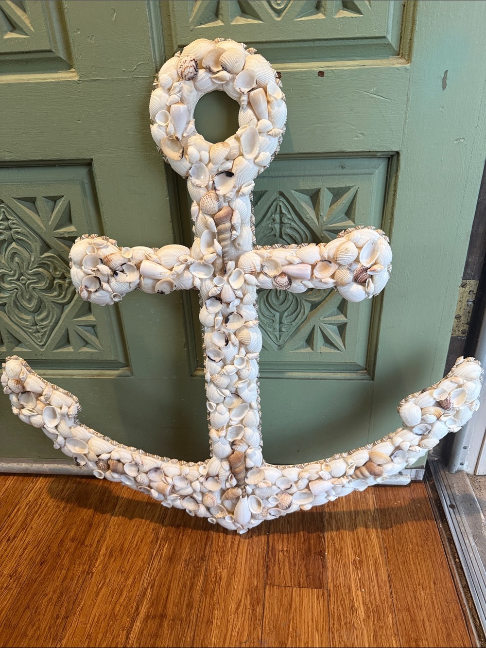 Seashell Anchor Wall Art - White - 29” x 28”